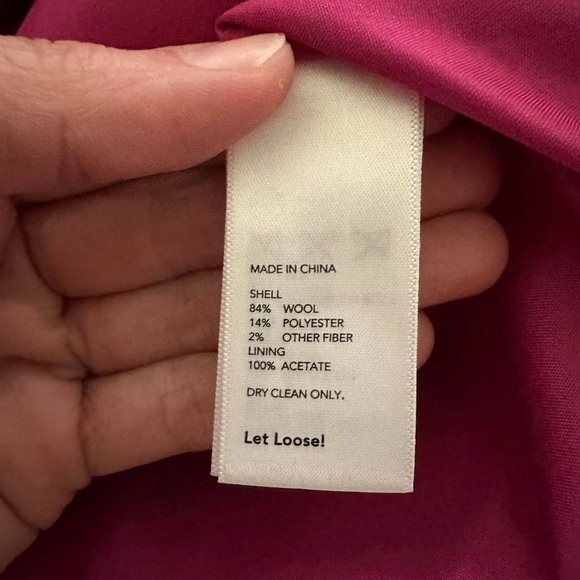 NWTKATE SPADE SATURDAY Wool Fuschia Buckle Over Ladies Mini Skirt, 4 - Picture 4 of 5